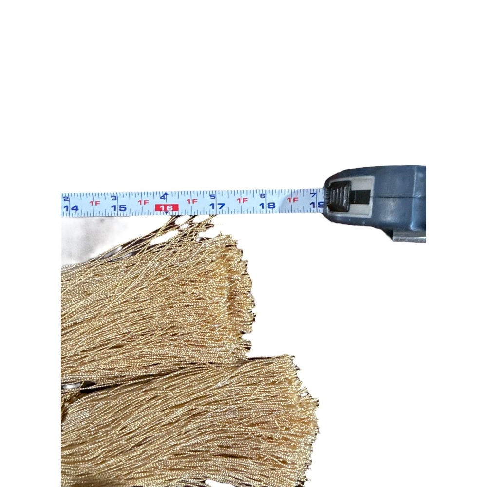 Lot‎ of 6 wood beaded tasseled fringe ropes necklace belt vintage & New - Picture 4 of 9